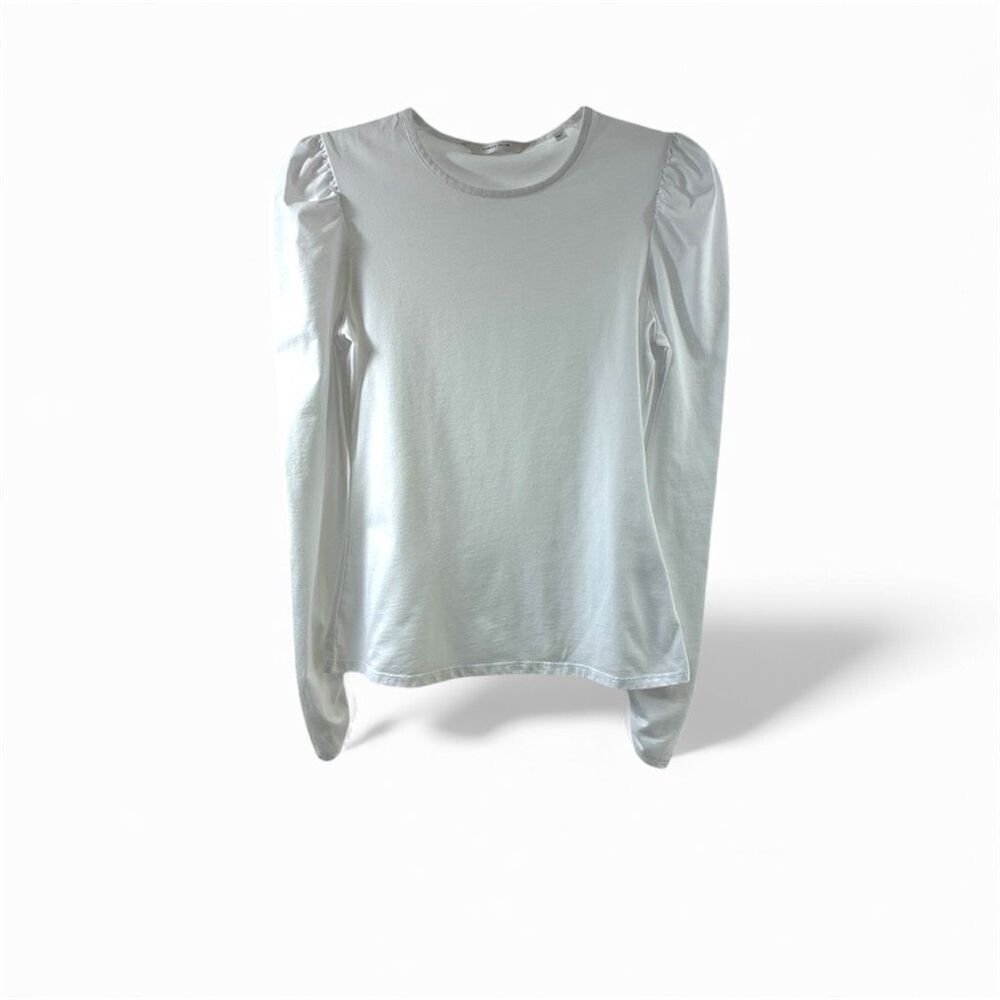 Rebecca Taylor NWOT Long Puff Sleeve T Shirt in White Size S